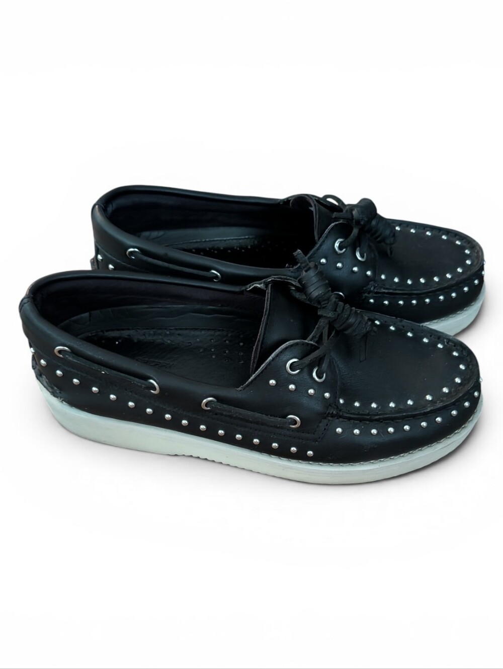 Sperry x Rebecca Minkoff Studded Boat Shoes Black